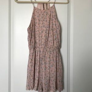 pink floral romper